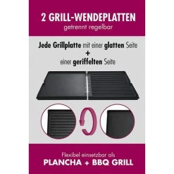 Am billigsten ✨ GASTROBACK, Artikel-Nr 42524 Design Tischgrill Plancha & BBQ, 1300 cm² Grillfläche, Getrennt Regelbare Profi-Grill-Wendeplatten, 2.000 Watt, 2000, Aluminium-Druckguss, Schwarz, Silber ✔️ -Gastroback Verkaufsladen unnamed file 122