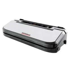 Auslauf ✔️ Gastroback Design Basic, Schwarz, Edelstahl, 800 Mbar, Kanister, Marinieren, Puls Vac, Vakuum-Dichtung, Berührung, 11 L/min, 30 Cm 🔔