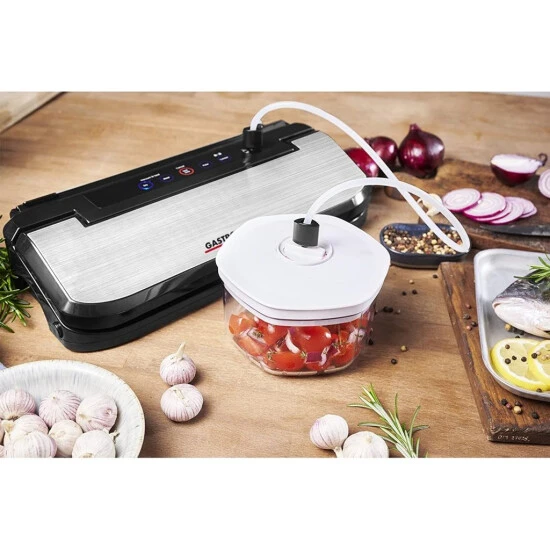 Auslauf ✔️ Gastroback Design Basic, Schwarz, Edelstahl, 800 Mbar, Kanister, Marinieren, Puls Vac, Vakuum-Dichtung, Berührung, 11 L/min, 30 Cm 🔔 7 Auslauf ✔️ Gastroback Design Basic, Schwarz, Edelstahl, 800 Mbar, Kanister, Marinieren, Puls Vac, Vakuum-Dichtung, Berührung, 11 L/min, 30 Cm 🔔 – Bild 5